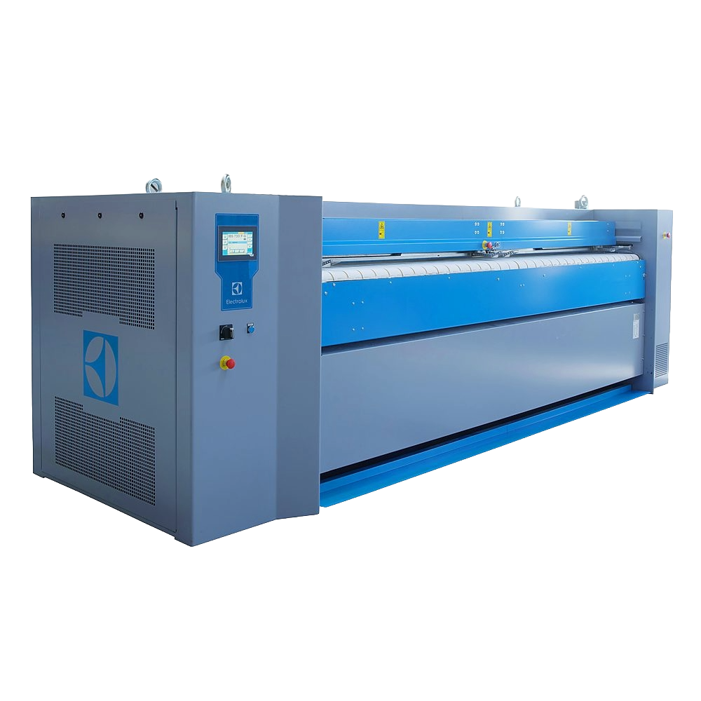 Electrolux Professional IB5725-F flexible chest ironer with integrated feeder, angled front view