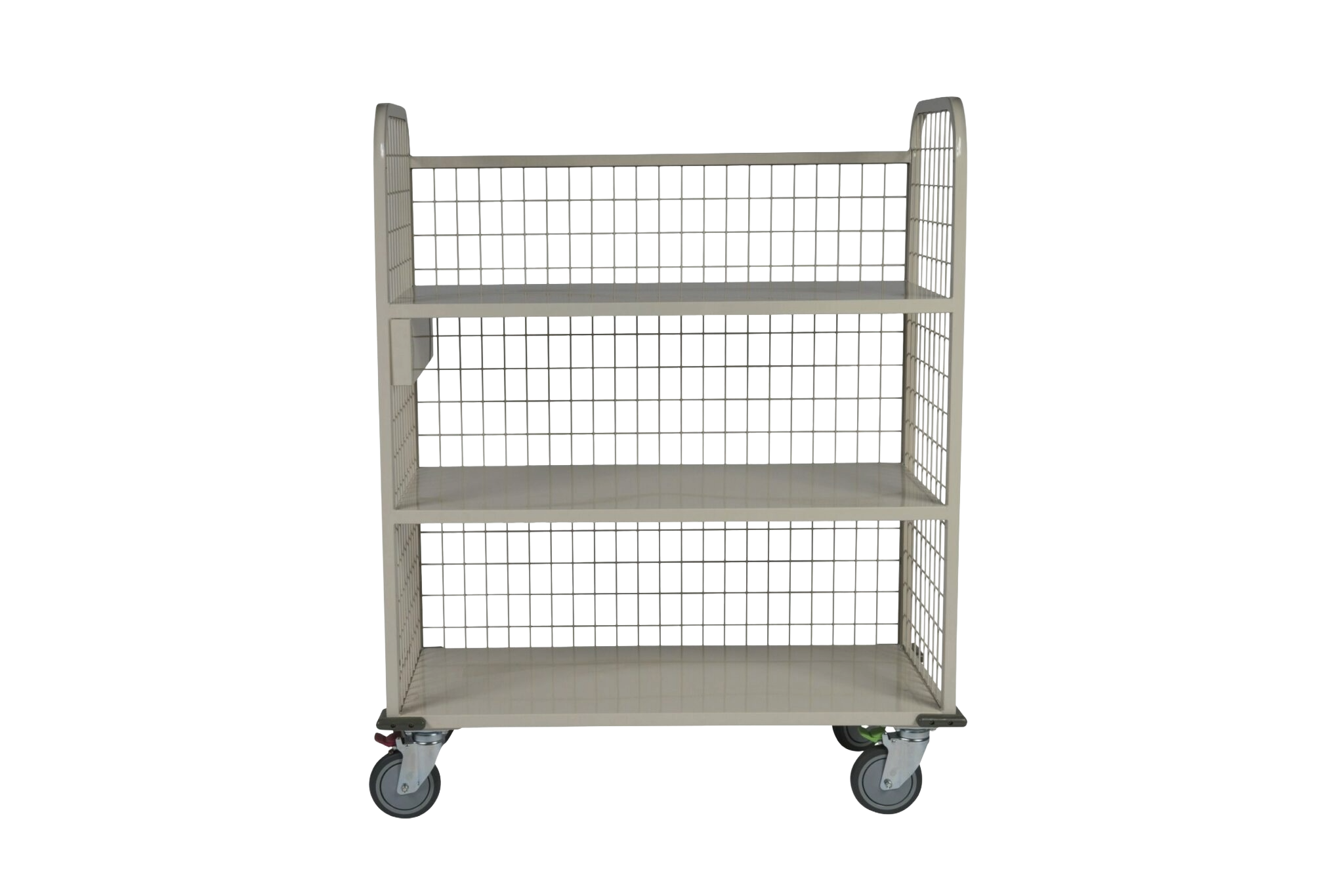 Advance Trolleys LTL301M large mesh linen trolley with three shelves